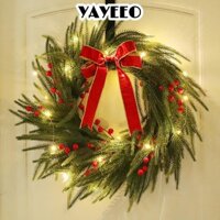 Vòng hoa thông Norfolk nhân tạo YAYEEO, đèn LED có đèn Vòng hoa tủ bếp, Trang trại sáng tạo Trang trí cầu thang Giáng sinh Cây xanh nhân tạo Trang trí lễ hội mây