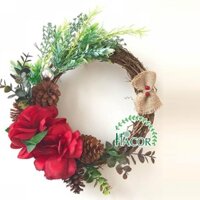 Vòng hoa trang trí, vòng hoa treo cửa, vòng hoa treo tường HC0008