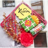 Vòng hoa treo cửa, vòng hoa treo Tết