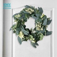 Vòng hoa treo tường Grara Vòng hoa mùa xuân Vòng hoa bạch đàn nhẹ cho phòng tắm