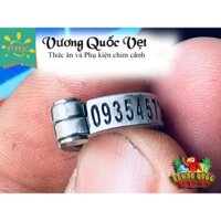 Vòng inox đeo chân vẹt có khắc thông tin từ size 8-18