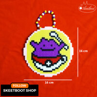Vòng kandi pokemon Ditto - vòng cổ perler Ditto - phụ kiện rave edm festival