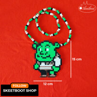 Vòng kandi Shrek CÓ ĐÈN LED - Vòng cổ perler Shrek - phụ kiện rave edm festival