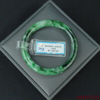 Vòng kiềng Ngọc Cẩm Thạch xanh vân đậm bản tròn ni 50