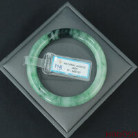 Vòng kiềng Ngọc Cẩm Thạch xanh lý bản tròn ni 53