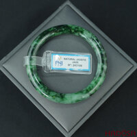 Vòng kiềng Ngọc Cẩm Thạch xanh vân đậm bản tròn ni 53