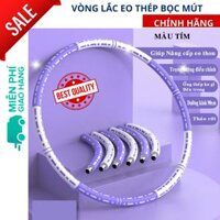Vòng Lắc Eo Giảm Mỡ Bụng - Hàng Chính Hãng miDoctor - Thép bọc mút Tím