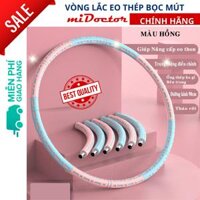 Vòng Lắc Eo Giảm Mỡ Bụng - Hàng Chính Hãng miDoctor - Thép bọc mút Hồng