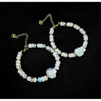 Vòng lắc tay Hồ ly đá mặt trăng Moonstone hạt 5.5mm