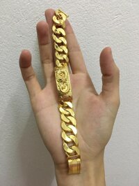 Vòng Lắc Tay Nam Rồng Mạ Vàng 18K Cao Cấp  TẶNG LÁ BỒ ĐỀ MAY MẮN TÀI LỘC ĐỂ VÍ ĐIỆN THOẠI