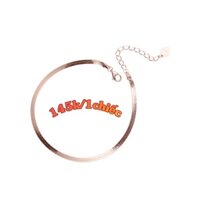 Vòng lắc tay nữ trơn bạc 925 mạ vàng thanh lịch phong cách Hàn Quốc