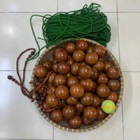 Vòng Lắc Tràng Hạt - Vòng Lắc Eo Hạt Gỗ Hương Giảm Cân , Giảm Mỡ Bụng - Vòng 30 hạt 6cm ( video , hình thật )