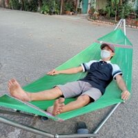 Võng Lưới 2 Lớp Cán Thép 60cm Chất Vải Dày Nặng 1,3kg Cao Cấp Phù Hợp Cho khung Lớn, Võng Lưới Loại Tốt