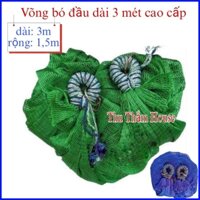 Võng Lưới Bó Đầu 2 Lớp Dày Cao Cấp Dài 3 Mét Kèm Dây Dù Tốt, Võng Treo Ngoài Trời Du Lịch Dã Ngoại