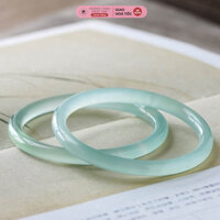 Vòng Mã Não Xanh Ngọc Bản Tròn Có Khởi Quang Xinh Xắn, Tinh Tế, Thời Trang - Ngọc Trai Trường Thịnh