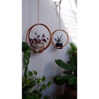 Vòng mây treo chậu macrame