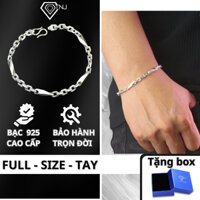 Vòng nam bạc đeo tay mắt xích phong cách tối giản và thanh lịch LTA0145 - Trang Sức TNJ