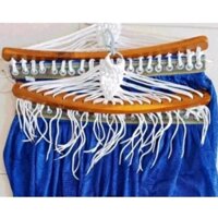 Võng nằm người lớn, Lưới võng cán gỗ 2 lớp mềm mại cao cấp gấp gọn giá rẻ phù hợp với người lớn và trẻ em