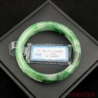 Vòng Ngọc Cẩm Thạch lá hẹ xanh lí ni 50