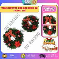 Vòng Nguyệt Quế Hai Chiều Trang Có Trí Noel Treo Tường Treo Cửa Vòng Hoa Trang Trí, Decor Giáng Sinh
