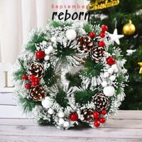 Vòng nguyệt quế noel phụ kiện giáng sinh treo cửa decor nội thất