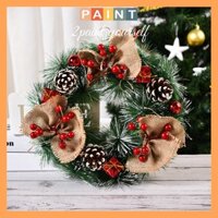 Vòng nguyệt quế noel treo cửa decor trang trí nội thất giáng sinh