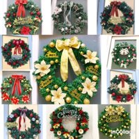Vòng nguyệt quế ,Trang trí cửa kính,Trang trí Noel,Giáng Sinh-Tặng Đèn V260