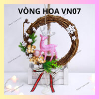 Vòng Nguyệt Quế VN07 20cm Có Đèn Trang Trí Noel