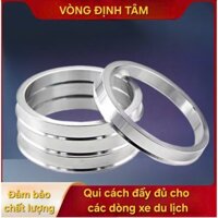 Vòng nhôm định tâm cho mâm xe ô tô các dòng sedan/ nhẫn Hub gồm 04 vòng