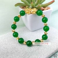 Vòng phong thủy cải vận cham tỳ hưu bạc mạ vàng mệnh mộc. Hỏa