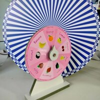 Vòng Quay May Mắn ( Trái Cây 10 ô nền hồng - Kt: 25cm x 35cm)