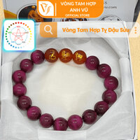 Vòng tam hợp tỵ dậu sửu đã khai quang - chất liệu mắt hổ - mẫu được ưa chuộng - may mắn tài lộc