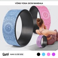 Vòng Tập Yoga 33cm Bọc Cao Su Pu Họa Tiết Mandala Chống Trơn Trượt Khung Nhựa Cứng