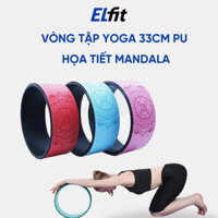 Vòng Tập Yoga 33cm Bọc Cao Su Pu Họa Tiết Mandala Chống Trơn Trượt Khung Nhựa Cứng