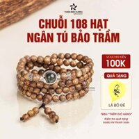 Vòng tay 108 hạt Ngân Tú Bảo Trầm Thiên Mộc Hương hộ vía bình an, thu hút tài lộc, may mắn