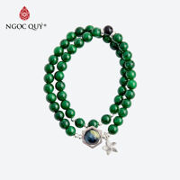 Vòng tay 2 line đá thiên nhiên - Ngọc Quý Gemstones - Cẩm Thạch Sơn Thủy Charm Hoa