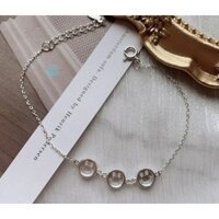 Vòng Tay 3 Hình Mặt Cười Hunsilver VTN009