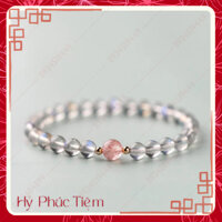 Vòng Tay ❤️ Đá Hắc Nguyệt Quang ❤️ (Labradorite) mix charm