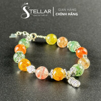 Vòng Tay Alden Stellar Đá Thạch Anh Ưu Linh Ngũ Sắc Kết Hợp Bạc S925  Hạnh Phúc ,Sự Bình Yên, May Mắn.