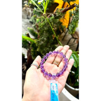 Vòng tay Amethyst 10ly kèm kiểm định PNJ , hợp Hoả , Thổ thu hút năng lượng tốt
