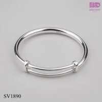 Vòng tay bạc BDSilver trơn SV1890 dành cho bé từ 7 tháng tuổi đến 2 tuổi