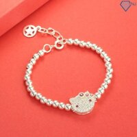 Vòng tay bạc cho bé gái hình Hello Kitty LTT0032 - Family Shop1996