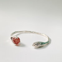 Vòng tay bạc cho nữ bạc nguyên chất s999 hàng thủ công đánh tay 100%