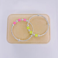 Vòng tay Bac hoa xinh cho bé từ 0-4 tuổi.Chuẩn Bạc