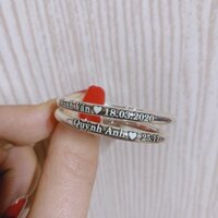 Vòng tay bạc khắc tên cho bé