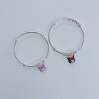 Vòng tay Bac mix charm kuromi cute cho bé.Chuẩn Bạc