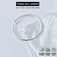 Vòng tay bạc nữ 925 lắc tay nữ bạc cá tính trang nhã Lavesta SUN07