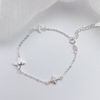 Vòng tay bạc nữ hình tròn đính đá 2072 - Lắc tay nữ chuẩn Bạc