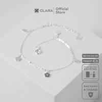 Vòng tay bạc nữ mix hoa lá cao cấp - Clara Jewelry LM0014