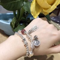 Vòng tay bạc nữ thiết kế 2 vòng